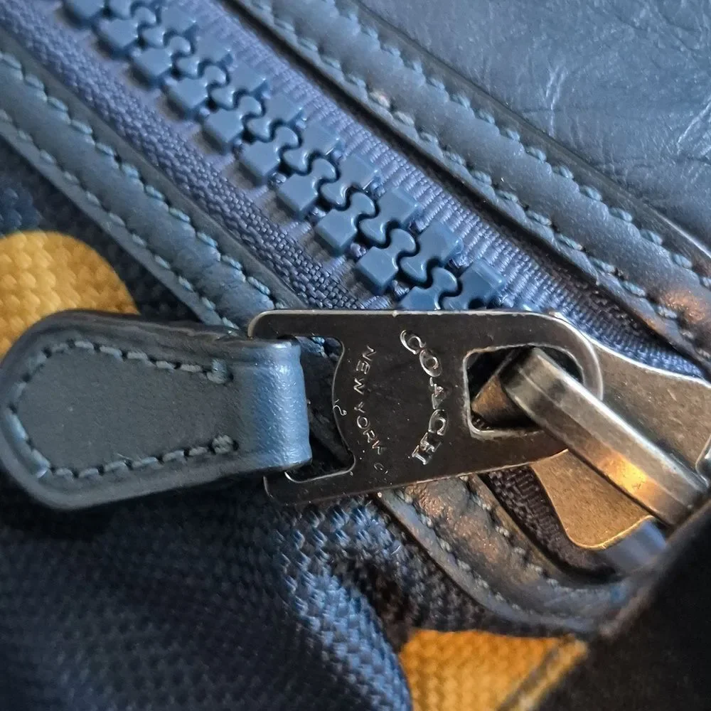 Coach Nylon Leather Trek Optical Dot Rucksack Backpack